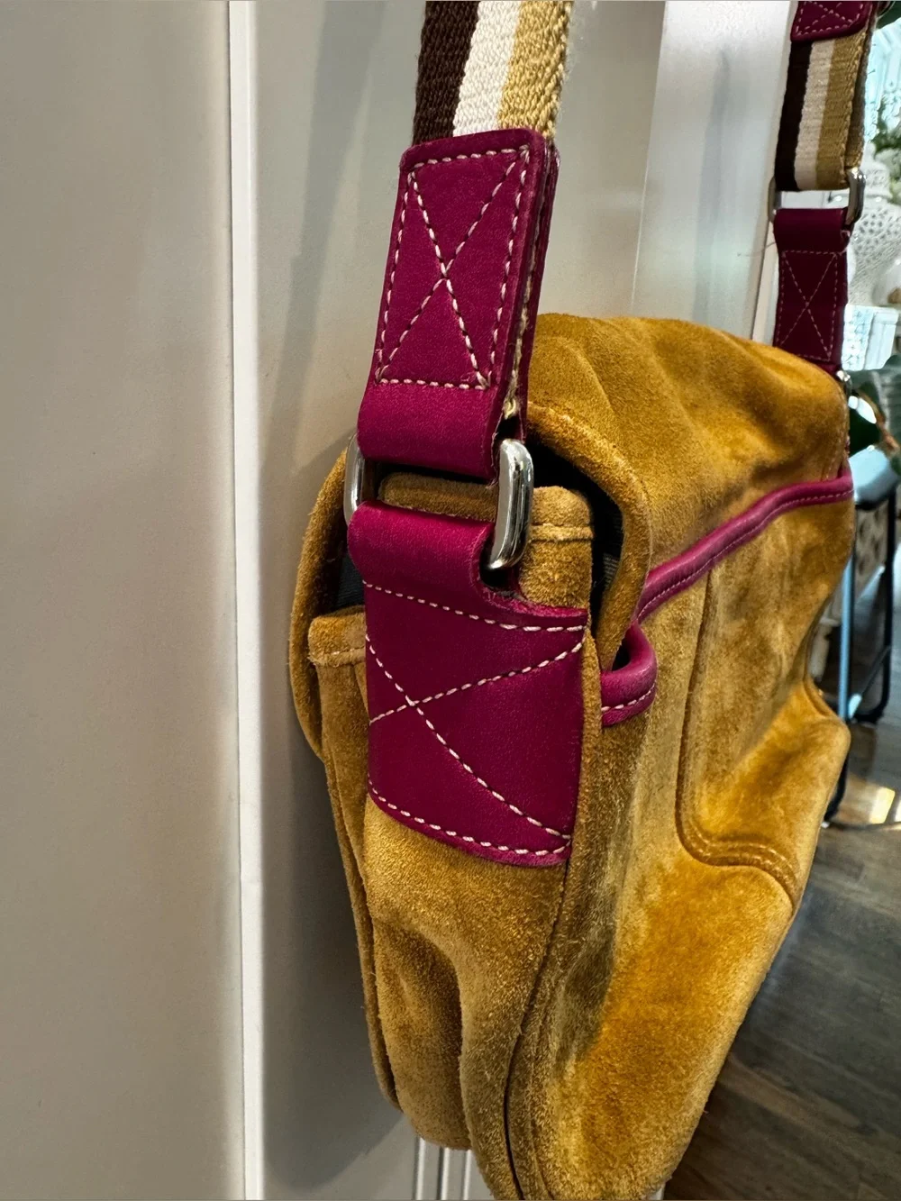 Vintage Coach Archive Crossbody Messenger Shoulder Bag Suede 9274